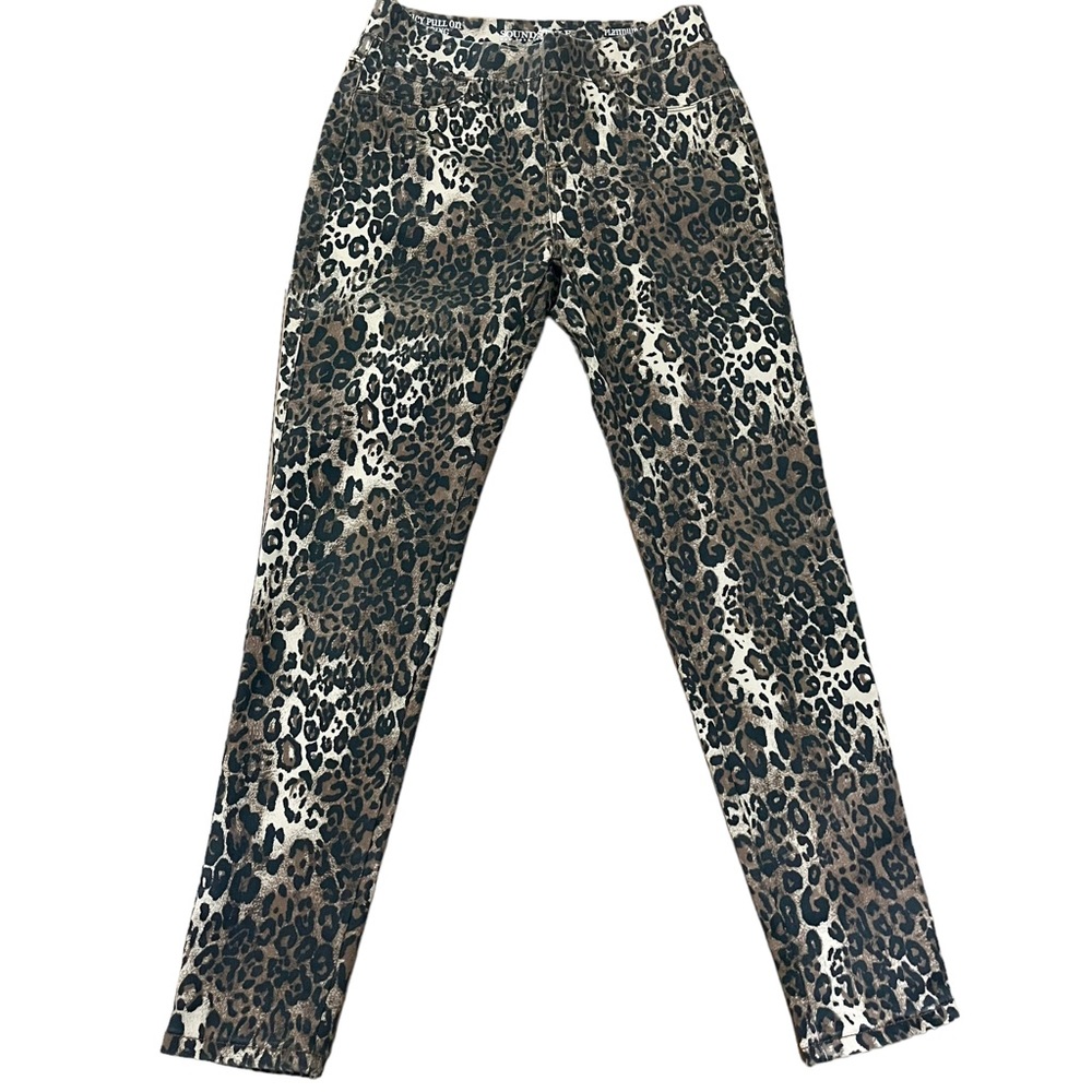 SOUND/STYLE Leopard Lucy Pull on Stretch Leggings Size Small